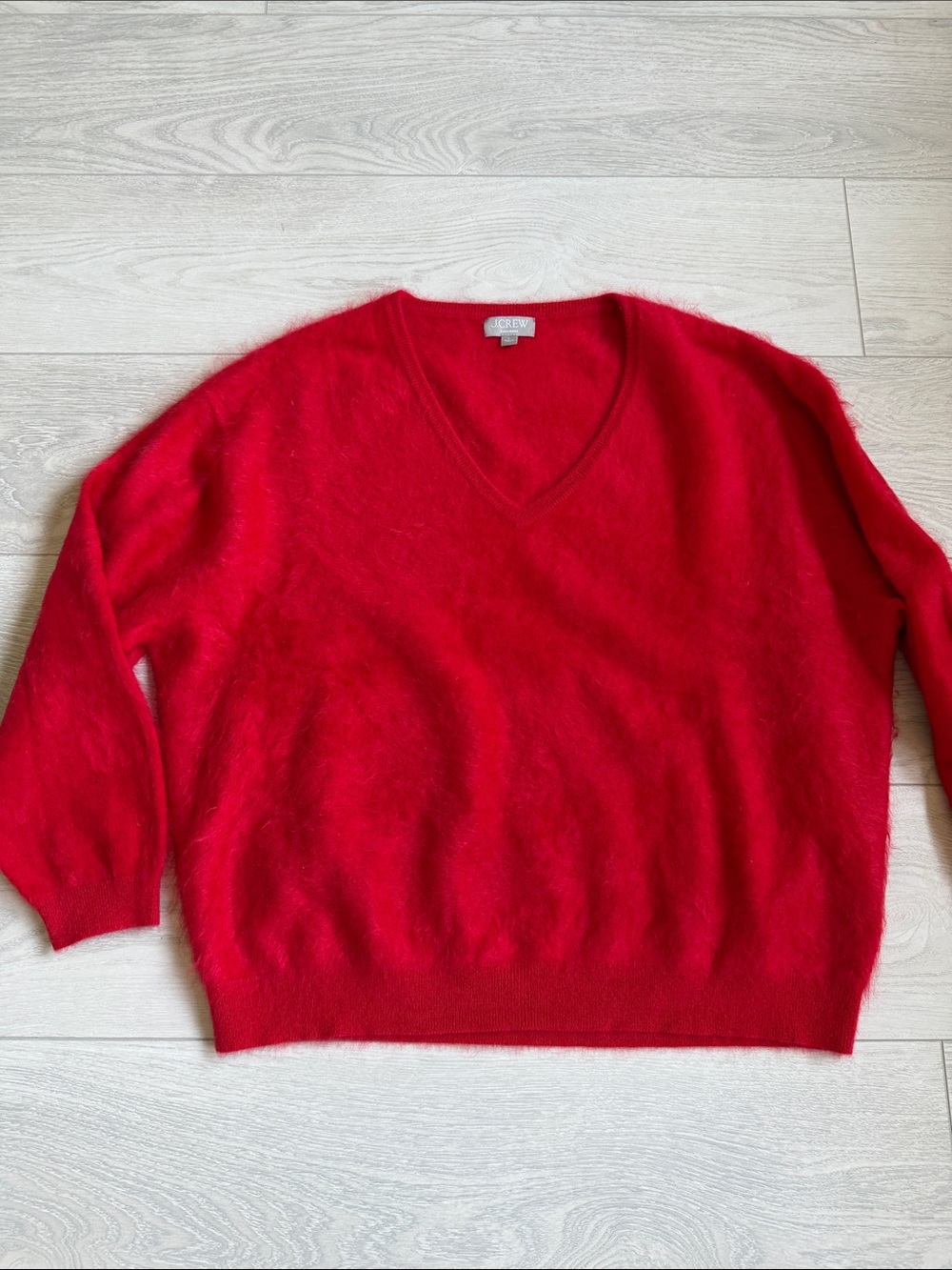 J Crew Brush Cashmere V Neck Sweater